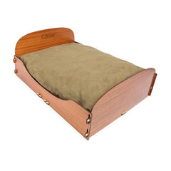 6016a Ultimate Comfort Sleigh Mahogany w Soft Pad-Olive Green
